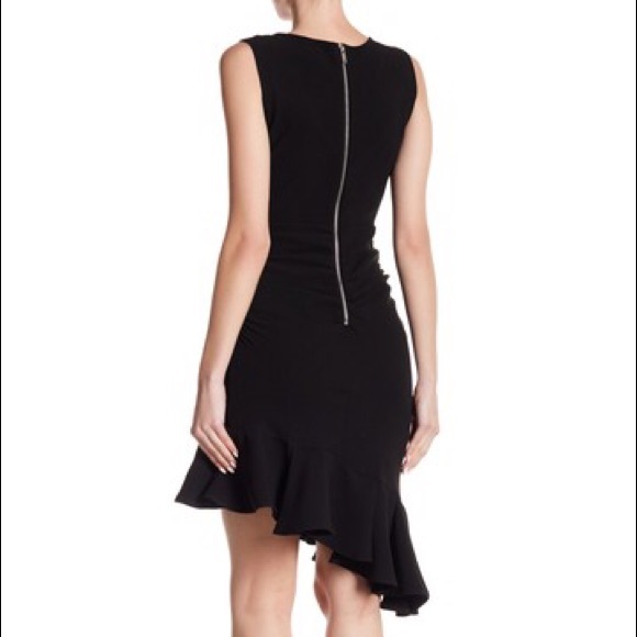 NWT Romeo + Juliet Black Asymmetric Ruffle Dress Size Medium - Picture 5 of 5